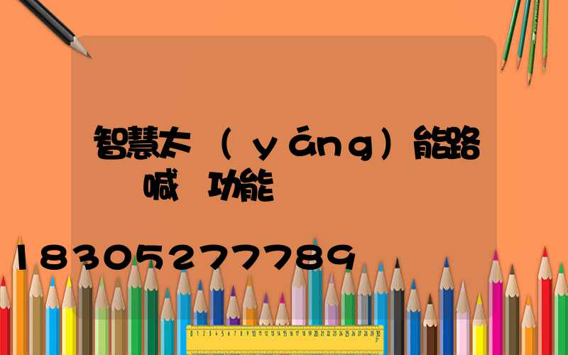 智慧太陽(yáng)能路燈 喊話功能